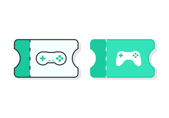 Game voucher sign. Vector illustration