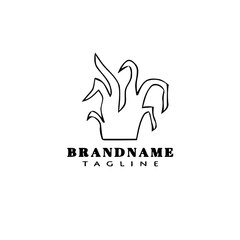 grass design logo template icon vector illustration