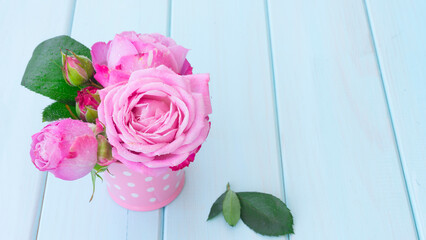 Cute little bunch of pink roses