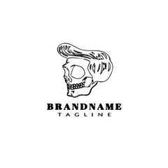 Obraz premium greaser logo cartoon black icon design isolated vector illustration