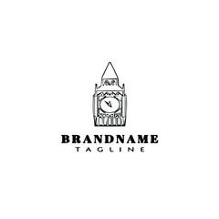 tower monument logo icon design template vector illustration