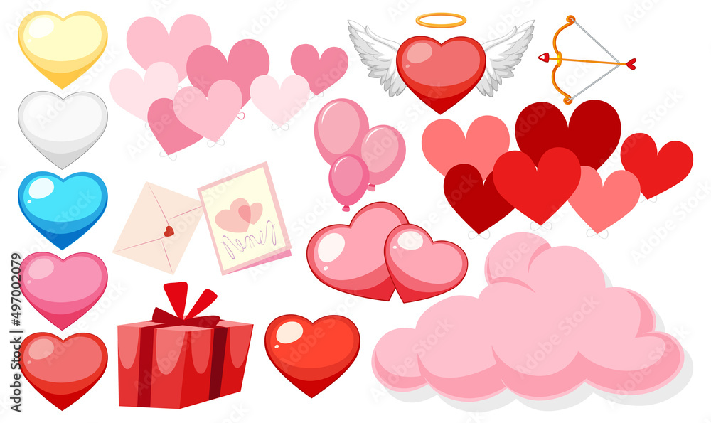 Canvas Prints Valentine theme with many hearts