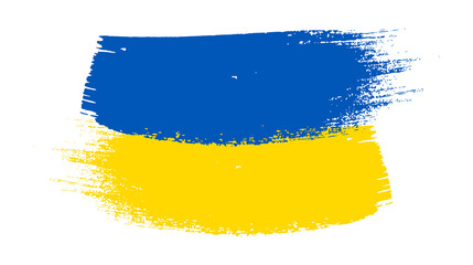 Ukrainian national flag in grunge style