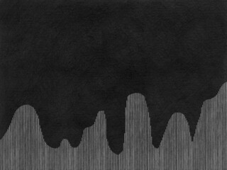 白いランダムな曲線とストライプ　黒背景.