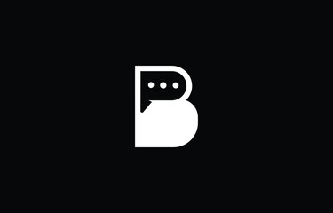 Letter B Chat Bubble Modern and unique initials logo design