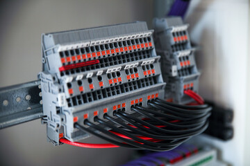 KNX-Installationsbus. Gebäudeautomation mit KNX. selektiver Fokus 