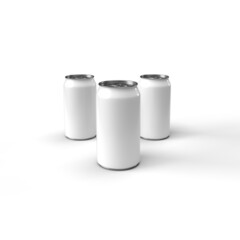 3d rander illustration bottle of coke or beer ,cold drink 3d mockup empty white isolated bottle