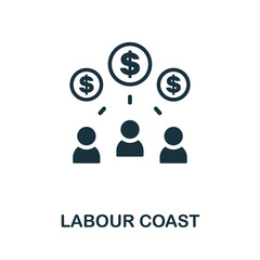 Labour Coast flat icon. Colored element sign from finance management collection. Flat Labour Coast icon sign for web design, infographics and more.