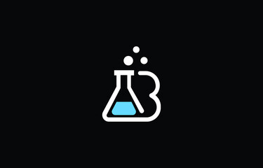 Science Lab Letter B Modern and unique initials logo design