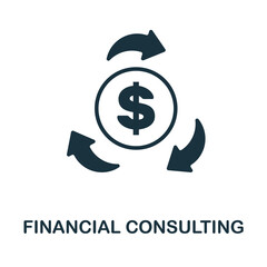 Financial Consulting flat icon. Colored element sign from finance management collection. Flat Financial Consulting icon sign for web design, infographics and more.