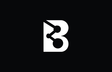 Digital Letter B Modern and unique  initials logo design