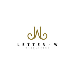 Letter w logo icon design template Premium Vector
