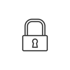 Lock, padlock line icon