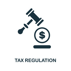 Tax Regulation icon. Monochrome simple Tax Regulation icon for templates, web design and infographics