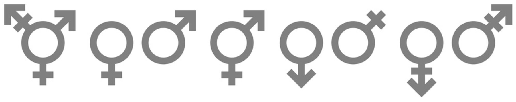 Icons Geschlechter Grau