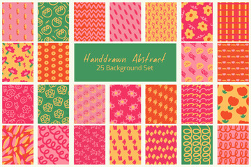 Handrawn Abstract Background Graphic Illustration set