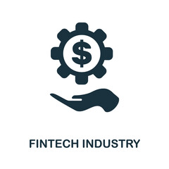 Fintech Industry icon. Monochrome simple Fintech Industry icon for templates, web design and infographics