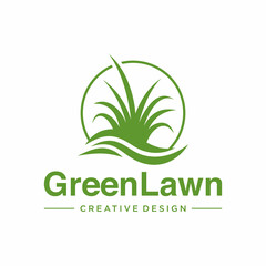 Lawn Care Logo. Lawn Services Logo Vector Template
