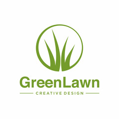 Lawn Care Logo. Lawn Services Logo Vector Template