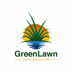 Lawn Care Logo. Lawn Services Logo Vector Template