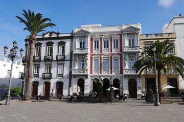 Platz St. Ana in Las Palmas de Gran Canaria - obrazy, fototapety, plakaty