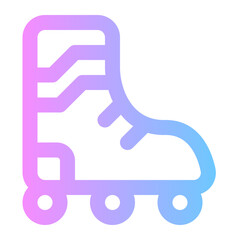 roller skate gradient icon