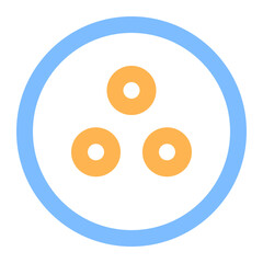 bowling ball colored line icon