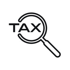 Tax search icon design. vector illustration