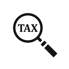 Tax search icon design. vector illustration
