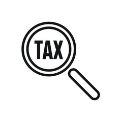 Tax search icon design. vector illustration