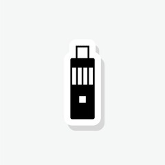 E-cigarette icon sticker isolated on white background