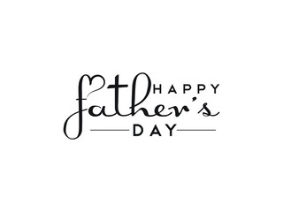 Fototapeta premium happy father's Day flat vector logo design