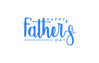  happy father's Day flat vector logo design