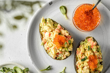 salad with crab and avocado