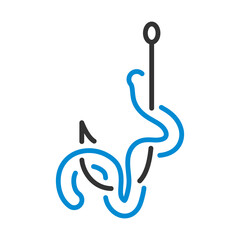 Icon Of Worm On Hook
