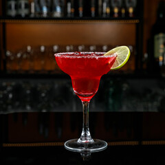 Cocktails at the bar in a nightclub
