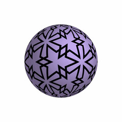 Sphere with geometric ornament. Vector illustration.