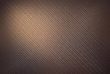 Exquisite dark brown toned textured background covered hexagonal grid pattern. Smooth curface.