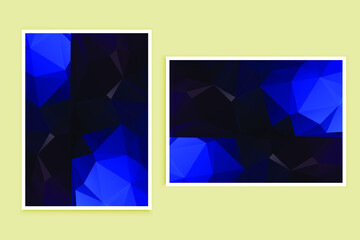 Low Poly Poster, Banner Design Template
