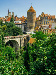 Semur en Auxois in Burgundy, France - 497017458