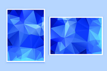 Low Poly Poster, Banner Design Template
