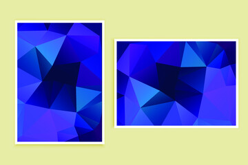 Low Poly Poster, Banner Design Template
