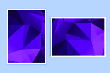 Low Poly Poster, Banner Design Template
