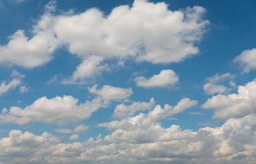 Cloudscape on blue sky background
