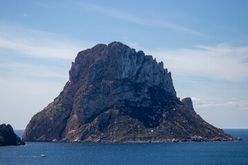 Es Vedra in Ibiza, Spain on a sunny day