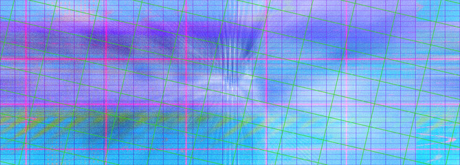 Fototapeta premium Abstract glitch art grid background image.