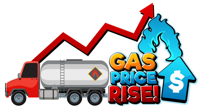 Gas price rise word logo design