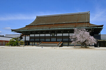 Shisinden Hall at Kyoto Imperial Palace in Kyoto City, Japan