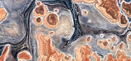 abstract landscape of the deserts of Africa from the air emulating the shapes and colors of the formation of the Earth, Genre: Abstract Naturalism, from the abstract to the figurative