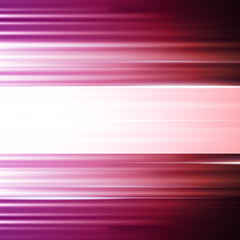 Pink horizontal liquid gradient line flow futuristic illuminated spotlights abstract background realistic vector illustration. Lighting geometric structure blurred stripes backdrop decorative design